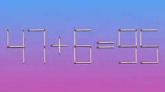 Minkä tulitikun pitää siirtää, jotta yhtälöstä tulee oikea? Neropatti-pähkinä