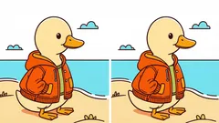 Aivopähkinä: löydä 3 eroa takkiin pukeutuneen ankan kuvista 36 sekunnissa